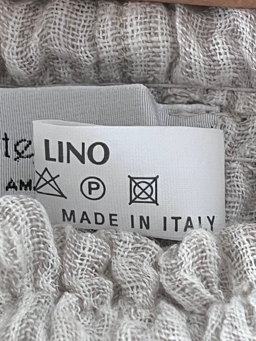 NEW! Italian 100% Linen BOGETTA DI LINO Striped Ivory Wide Leg Beach Pants XS - Picture 16 of 16